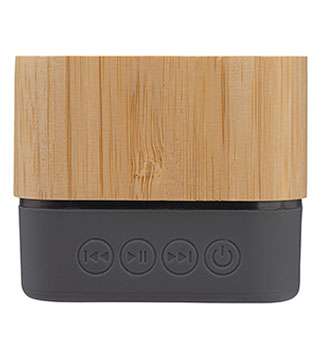 BLK22-GC6026 - Cadence Bamboo Wireless Light-Up Speaker