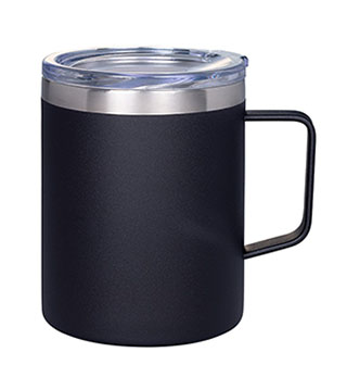 ICOL-B-017 - 12 Oz. Insulated Stainless Steel Mug - Black